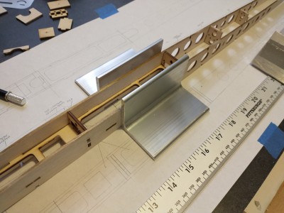 Dry fit with aluminum angle supports in place